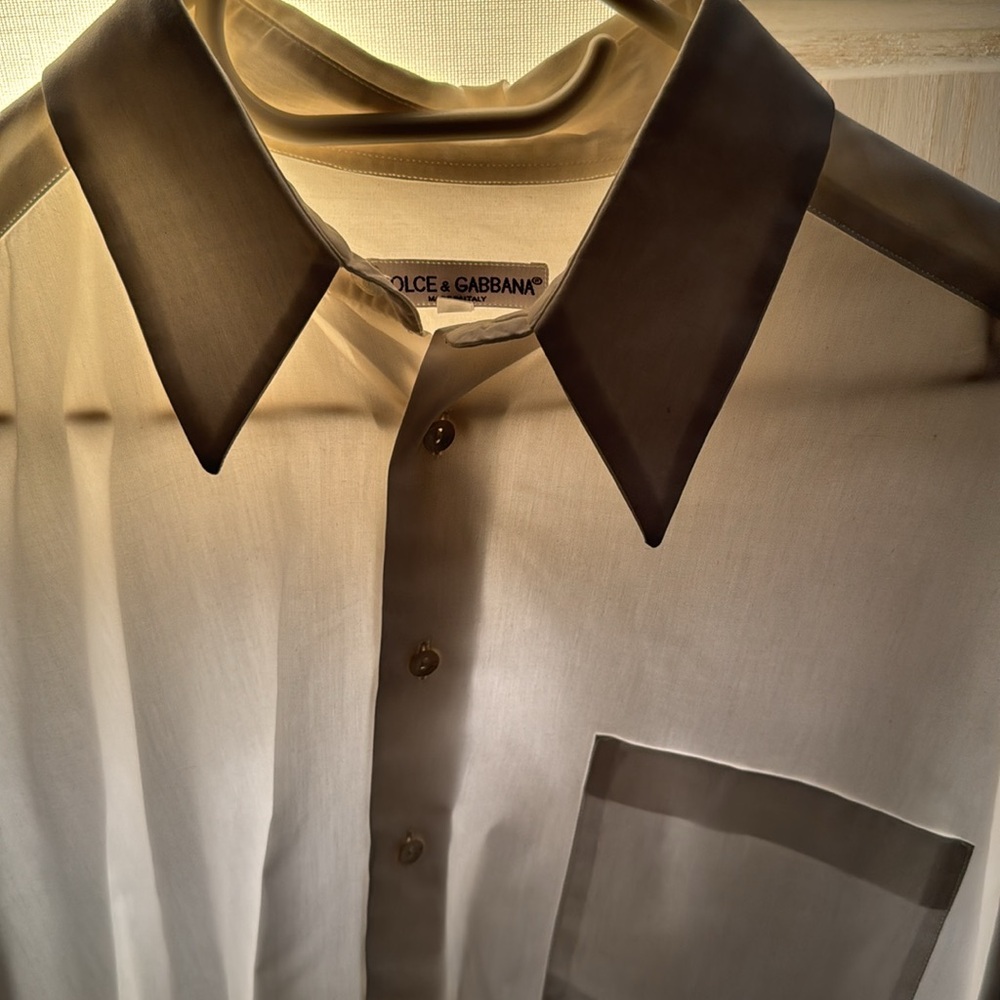 Dolce & Gabbana white dress shirt, size XL